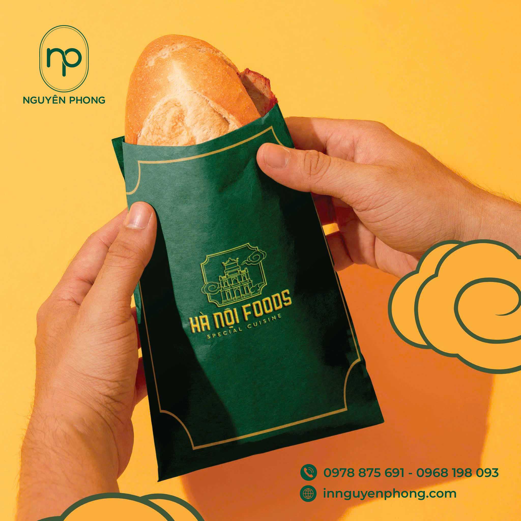 Túi giấy đựng bánh mì pate